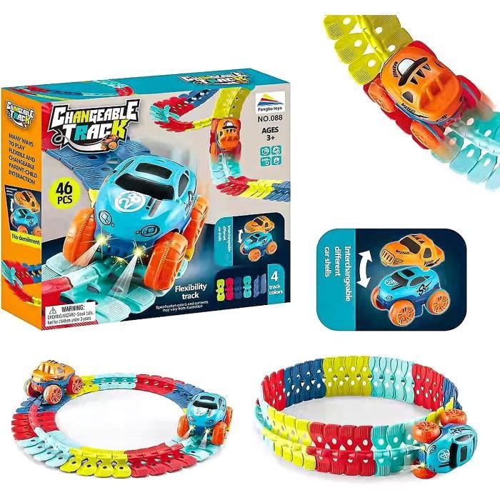 Circuit Voiture Enfant Electrique avec Voiture de Course Lumineuse