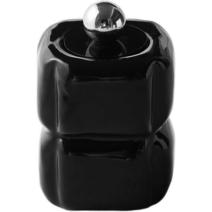Distributeur de cure-dents, portable et rétractable, style rétro, pour cure- dents, organisateur de rangement pour la décoration de la maison et de l'hôtel (doré noir