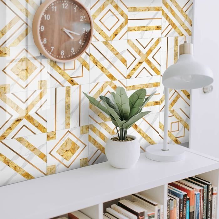 Dalle Pvc Adhesive Chevrons Livelynine Credence Adhesive Pour Cuisine Marbre Blanc 3D Carrelage Adhesif Mural 3d