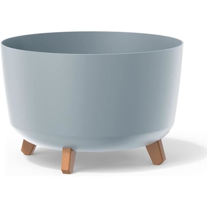 Pot De Fleurs Avec Pieds Amovibles Incl. Insert Prosperplast Gracia Square Pour L Interieur Et L Exterieur Pot De Plantes Carre En Plastique Resistant Aux Uv 29x29x22cm Vert Terre