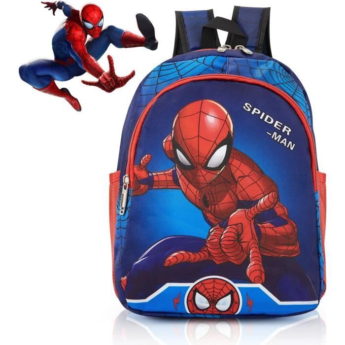 Sac De Gym Enfant PASO 36x32 Cm – Motif Spider-Man Noir/multicolore, Avec Cordon De Serrage, 100% Polyester