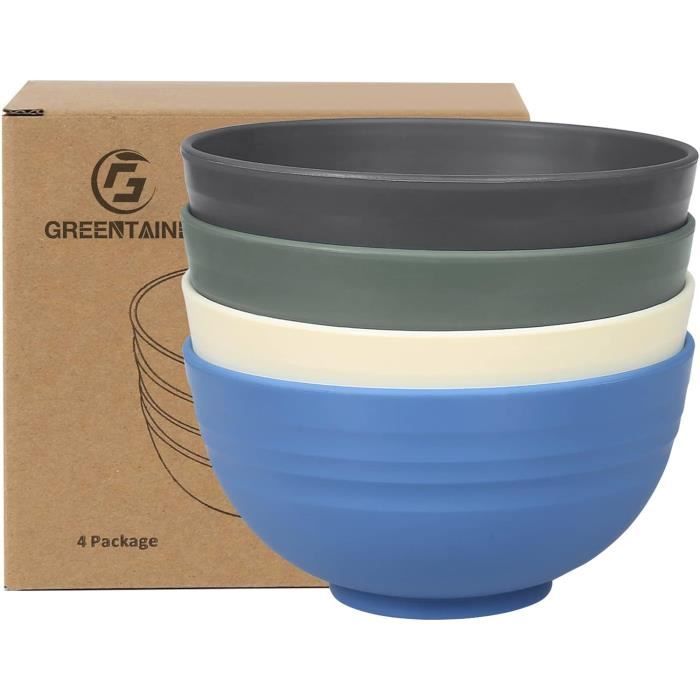 Bol plastique, Bol à céréales, 8 Grand bols, bol enfant, de 24 oz en PP