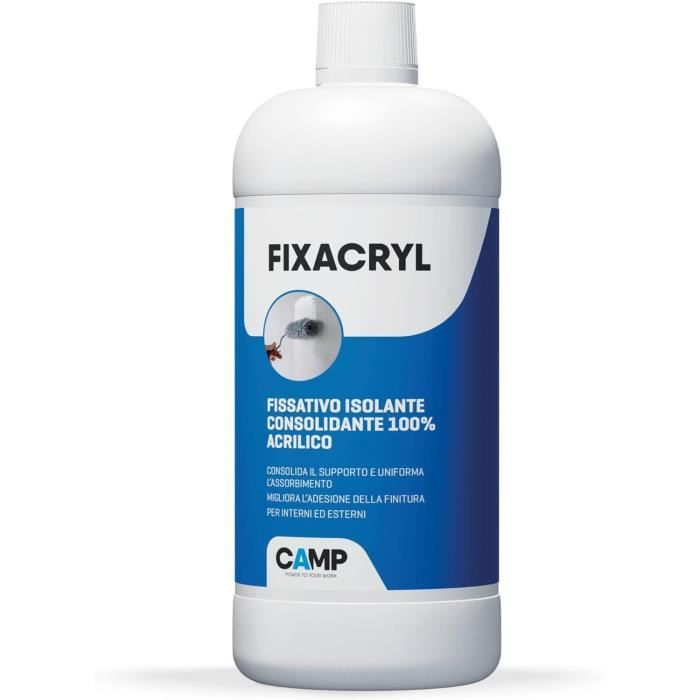 Fixacryl, Fixateur 100 Acrylique Isolant et Consolidant, pour Murs Intérieurs et Extérieurs, à