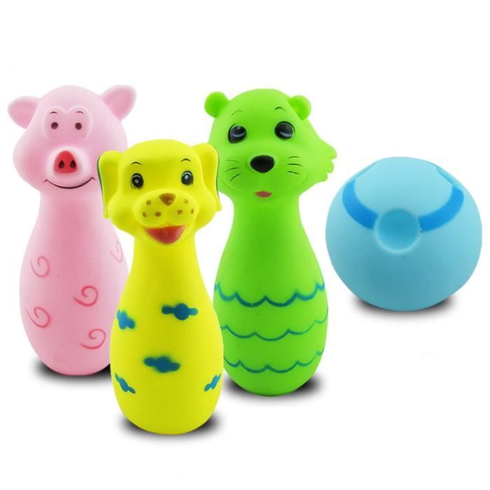 PEPLAYTAL Set De Bowling Garçon Fille Plastique Quilles Balles Jeu