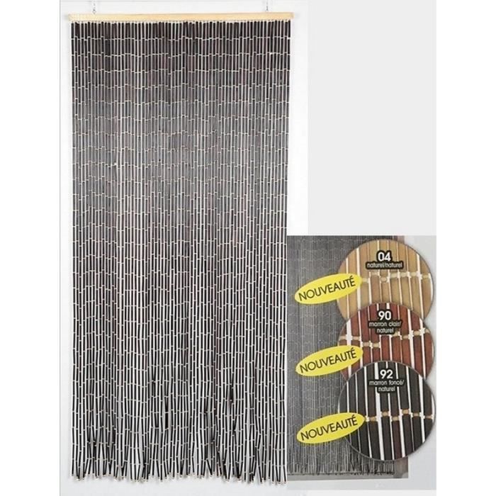 rideau porte perles bois naturel 90*200