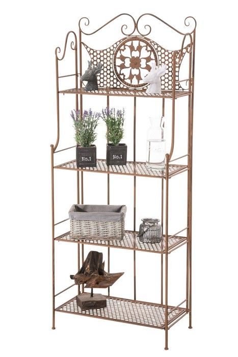 Etagère de rangement plantes 4 niveaux en fer - Décoshop26 - ETA10023 - Marron - Robuste - 153x61x33 cm Etagère de rangement plantes 4 niveaux en fer - Décoshop26 - ETA10023 - Marron - Robuste - 153x61x33 cm