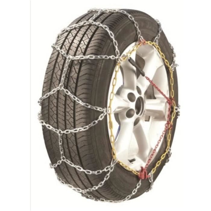 Chaînes à Neige 12 Mm - Lot De 2 Avec Tendeur, Taille 140, Pour Pneus Voiture (compatible Nombreuses Tailles)