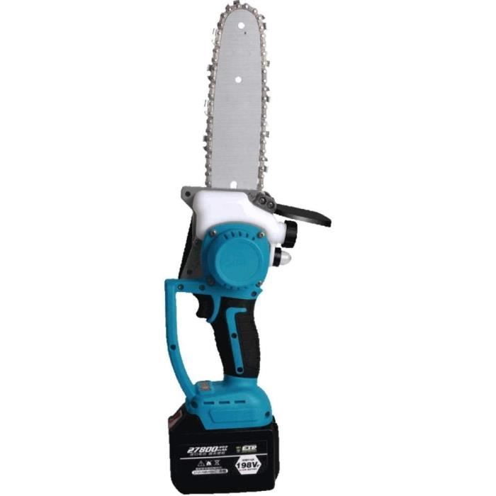 Tronçonneuse-élagueuse électrique TEENO - Perche Télescopique 4,5 M - 2 Batteries 4000 MAh - Tête Orientable 180° - Sécurisée