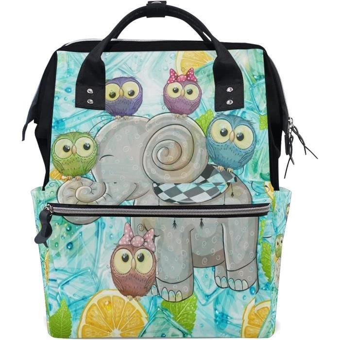 Vnurnrn L'Art D'Halloween Maman Sac à Langer Sac à Dos Grande