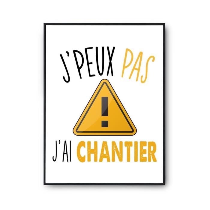 Affiche Humour Gym "J'peux Pas" - Format A4 - Papier Premium 310 G/m² - Impression En France - Décoration Murale