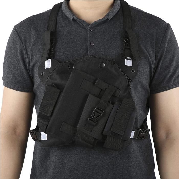 Gilet Tactique WOSPORT MK2 – Porte-plaque Poitrine Avec Poche Aile Et Radio