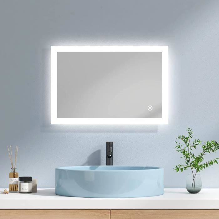 Miroir LED Salle De Bain Pro.Tec - Anti-Buée Avec Loupe 3X Et Éclairage Réglable