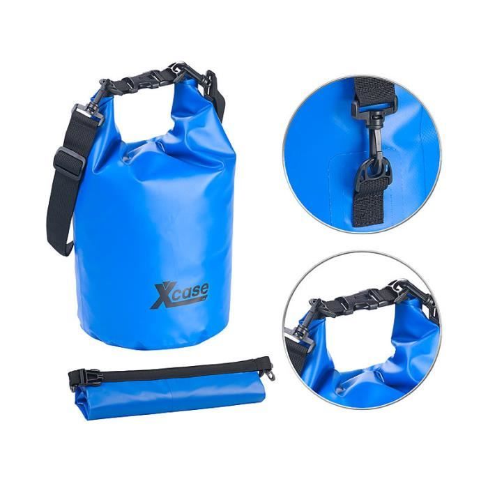 Sac polochon étanche - XCase - Bleu - 10 L - Protection optimale - Idéal pour la plage