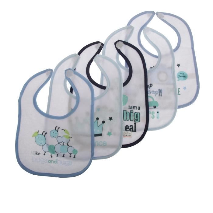 Nursery Time Bavoirs Lot De 5 Bebe Mixte Cdiscount Puericulture Eveil Bebe