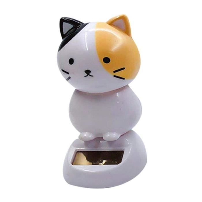Jouet de danse solaire en forme de tête de chat - Figurine solaire innovante pour tableau de bord de voiture - Décoration de bureau