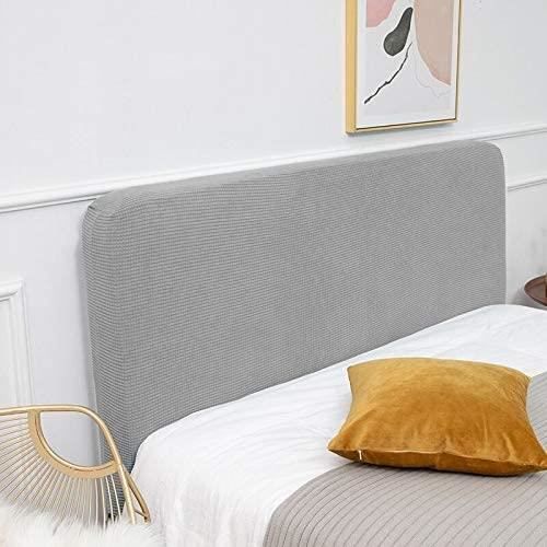 WINS Housse De Tête De Lit Extensible En Velours Blanc - Protection Anti-poussière Pour Lits Simples, Doubles Et King Size