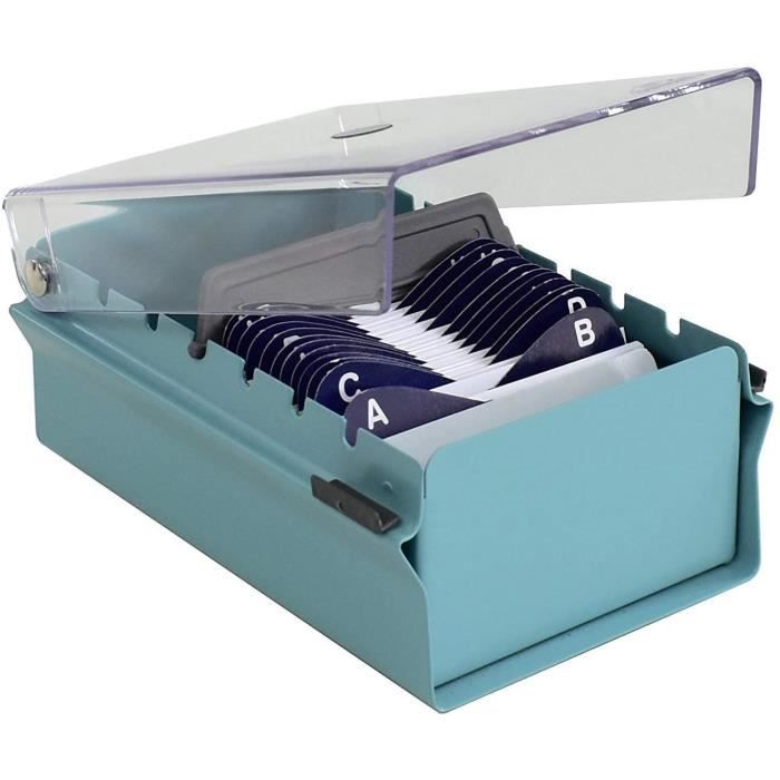 Acrimet Porte-Cartes de Visite, Boîte de Rangement, Base en Métal Couleur Vert et Couvercle en Acrimet Porte-Cartes de Visite, Boîte de Rangement, Base en Métal Couleur Vert et Couvercle en