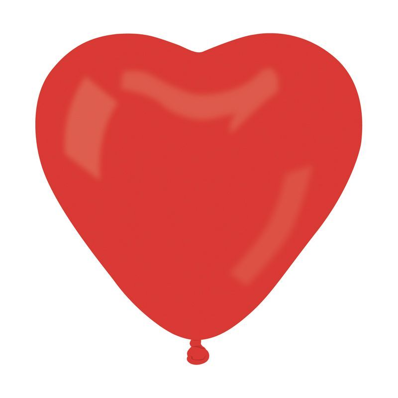 Ballons coeur diam 25 cm rouge les 10 - Saint Valentin pas cher-love