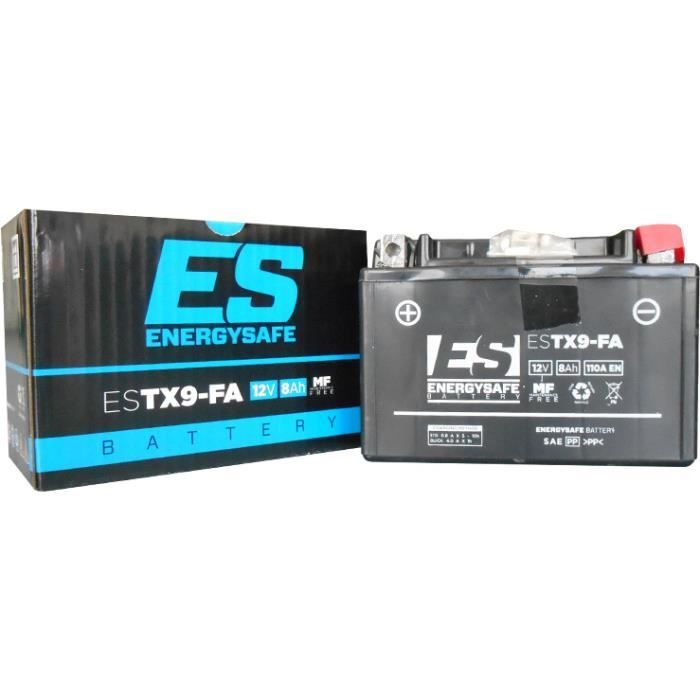 Batterie moto activée usine Energy Safe CTX9 (FA) - noir - 12 V/8 AH