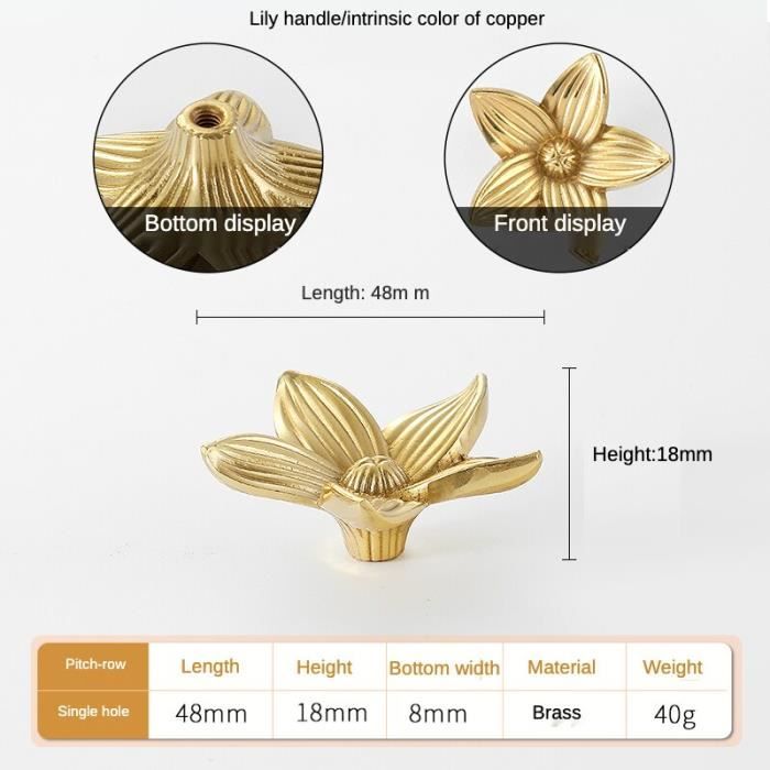 Poignée De Meuble Encastrée En Laiton, Poignées De Tiroir D'armoire