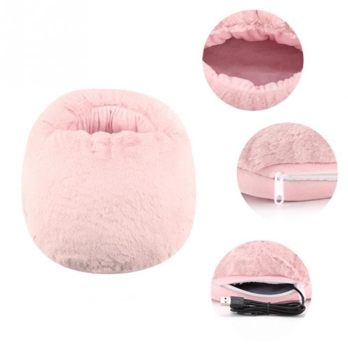 Couverture chauffante USB Pantoufles Rose Chauffage rapide