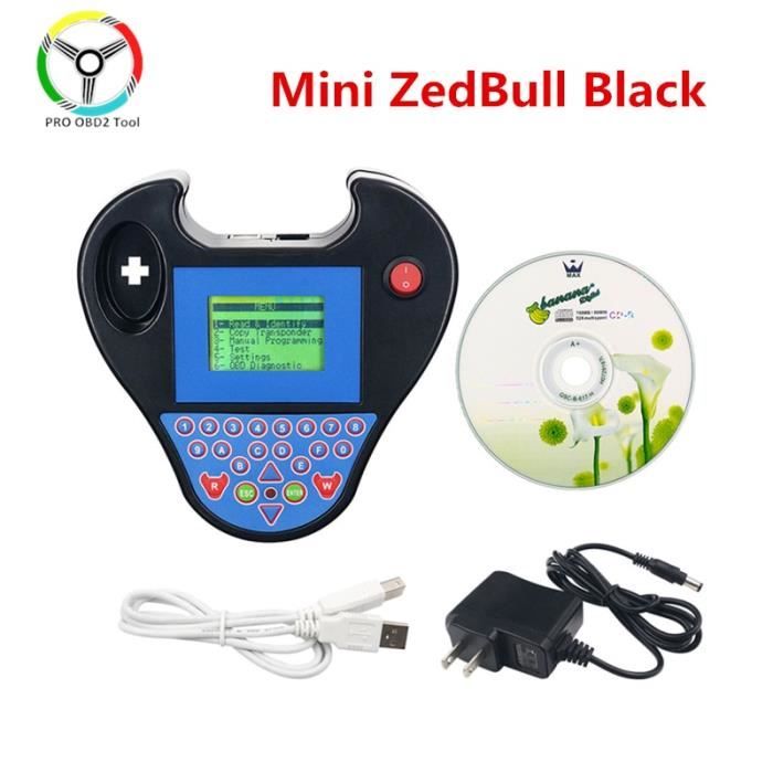 Mini Zedbull programmeur automatique intelligent, transpondeur de clé mini ZEDBULL, outil de diagnostic multi Black