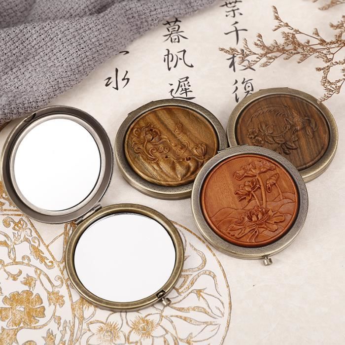 Miroir De Vanité à Main Sculpté Vintage, Miroir De Maquillage Pour Salon De SPA, Miroir à Main Avec Poignée, Miroir Cosmétique Compact Pour Femmes