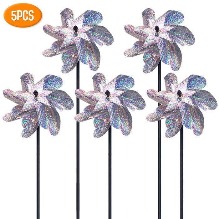 Effaroucheur Pigeons MOULIN U00c0 VENT Ru00e9flu00e9chissant,Moulins U00e0 Vent Anti-Oiseaux,Ru00e9pulsif Girouette De Jardin Exterieur