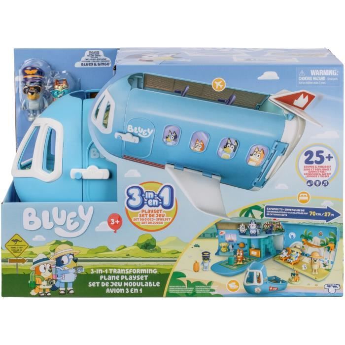 Avion de Bluey BLUEY Set de jeu transformable avec figurines et accessoires