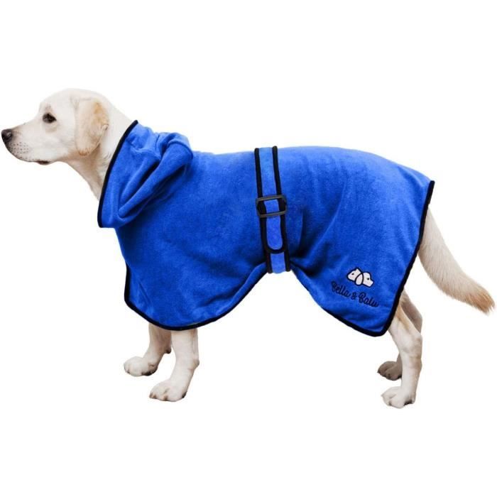 Peignoir De Bain Pour Chien En Microfibre - Serviette Absorbante Réglable, Taille XS, Funny