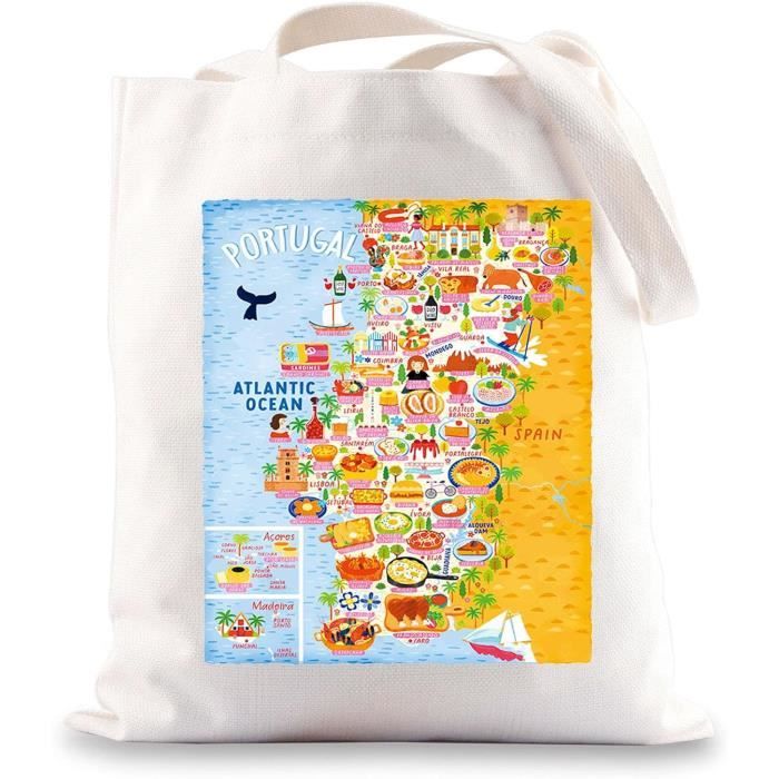 Sac Fourre-tout Réutilisable Marshall's COASTAL ~ Vacation Paradise - Dimensions 19x18x8 Pouces - Multicolore