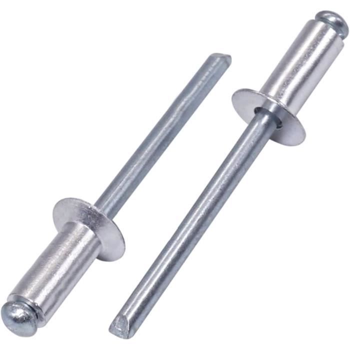 50 écrous à Rivets Aveugles Aluminium Tête Fraisée M5 X 13mm - Pour Fixations Solides Et Discrètes