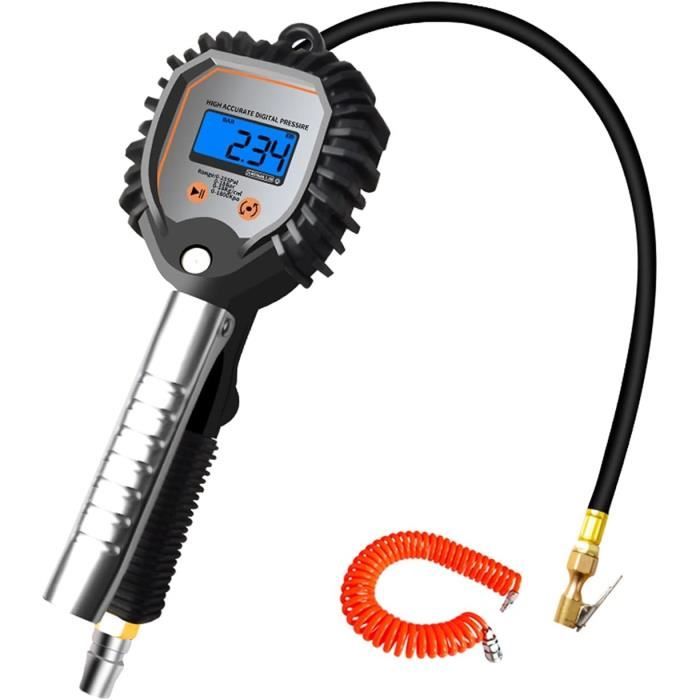 MANOMETRE,Black--Jauge de pression'air numérique, manomètre baromètre, testeur pour pneus de MANOMETRE,Black--Jauge de pression'air numérique, manomètre baromètre, testeur pour pneus de