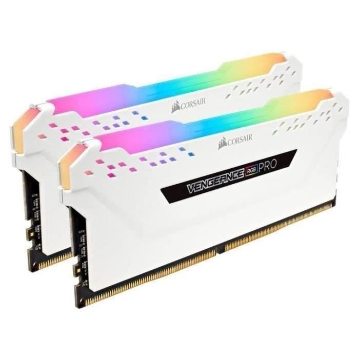 Vente Memoire PC CORSAIR Mémoire PC DDR4, 3000MHz 16GB 2 x 288 DIMM, Vengeance RGB PRO,RGB LED, 1.35V, XMP 2.0 (COR0843591078702 ) pas cher Vente Memoire PC CORSAIR Mémoire PC DDR4, 3000MHz 16GB 2 x 288 DIMM, Vengeance RGB PRO,RGB LED, 1.35V, XMP 2.0 (COR0843591078702 ) pas cher