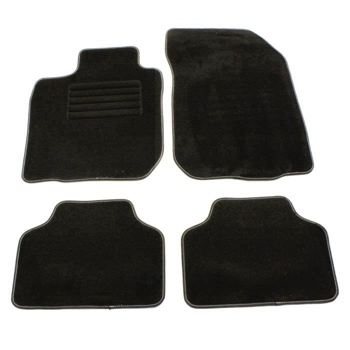 Tapis De Sol Sur Mesure Pour Citroën C3 (2016-2020) - 4 Pièces, Antidérapants, Avec Clips - Protection Sol