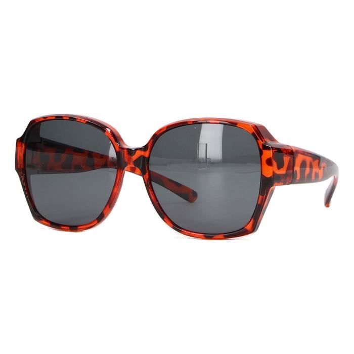Myiaur Lunettes De Soleil Miroir Polarisé Femme - Modèle Carré Oversize Protection UV