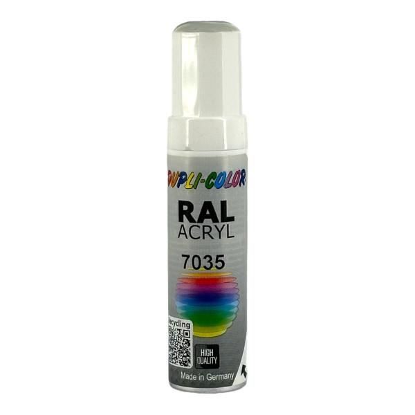 Stylo de retouche peinture acrylique - Gris clair - RAL 7035 - Brillant - Tous supports - Duplicolor