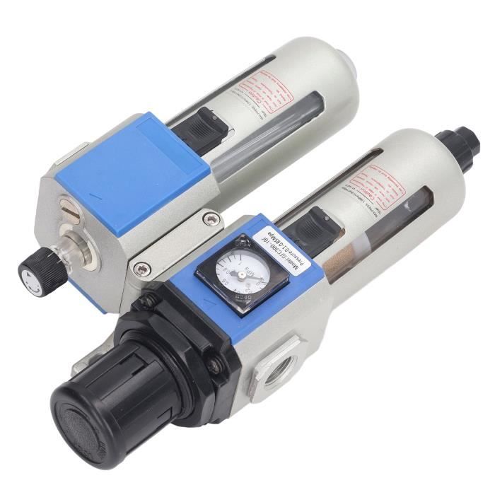 Régulateur Filtre Compresseur Air Pneumatique BSP 1/2 - Filtre Piège à Eau Avec Réglage Pression Pour Outils Et Machines