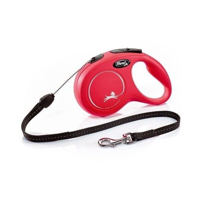 Flexi Laisse Classic Cordon S 8 m rouge chiens max 12 Kg