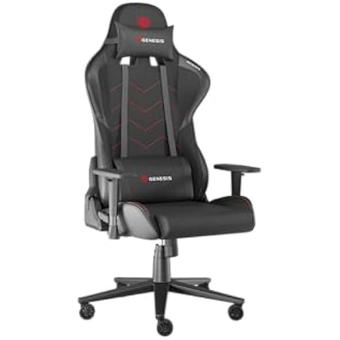 Chaise de gaming GENESIS Ergonomique Tissu respirant Réglable en hauteur Accoudoirs confortables