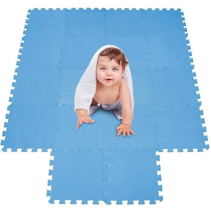 18 Pieces Dalles Mousse Doux Tapis Pour Enfants Bebe Puzzle Tapis En Mousse Gobro Activite Tapis De Jeu Carreaux Bleu 0730 Cdiscount Jeux Jouets