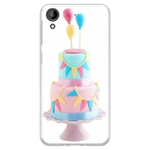 Gateau D Anniversaire Coque Silicone Transparente Pour Htc Desire 530 628 N D Cdiscount Telephonie