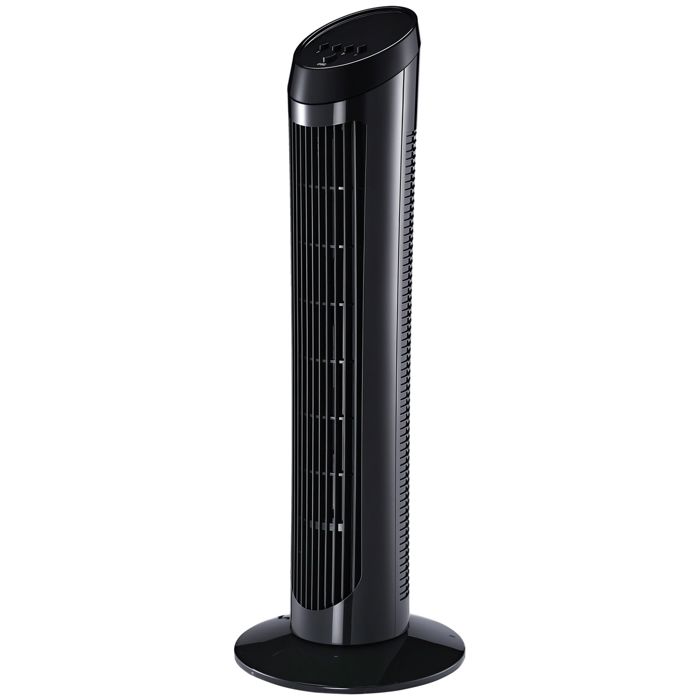 HOMCOM - ventilateur - Plastique - 27x27x75cm - Noir - Hom