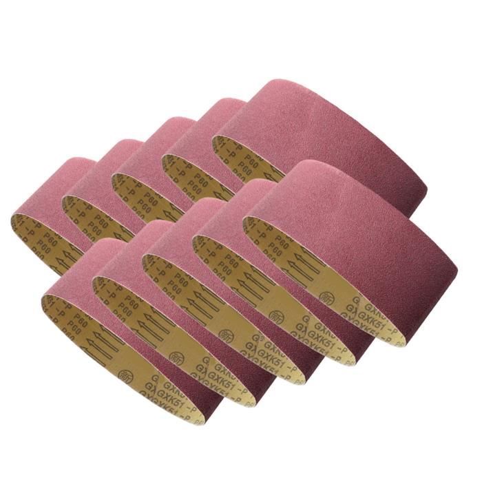 10 Courroies Abrasives Zaplyte Oxyde D'aluminium Grain 36 - 8 X 19 Cm