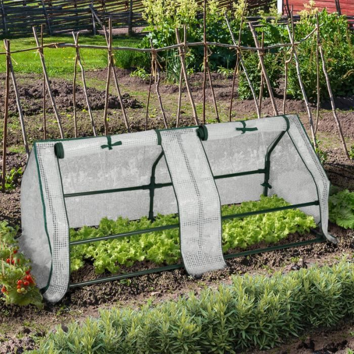 IDMARKET Serre châssis de jardin spéciale forçage L.120 CM blanche