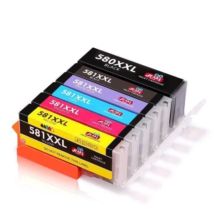 5 Cartucce D'Inchiostro Compatibili PGI-580XXL CLI-581XXL Per Canon Pixma TS6350 TS8350 TR8550 – Alta Capacità