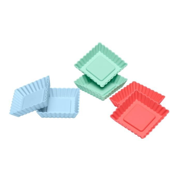 Lot De 6 Moules à Tartelettes Vintage – Forme Cœur – Métal Argent – Suède – 7,3 Cm