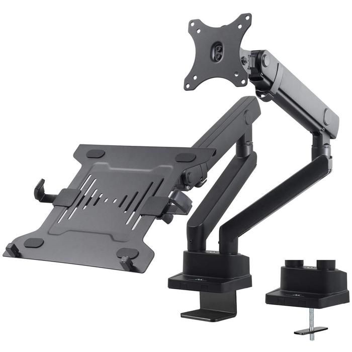 Double support décran – Maclean – MC-813 – VESA 75×75 100×100 – 17-32 pouces – Noir