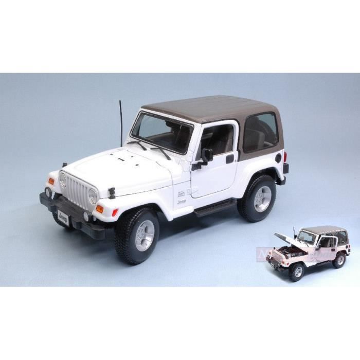 NEW MAISTO MI31662W JEEP WRANGLER SAHARA 2007 HARD TOP WHITE 1:18 MODELLINO DIE CAST