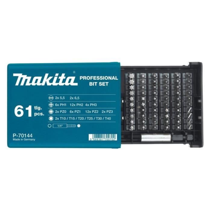 Makita 61 Pieces Embouts de vissage